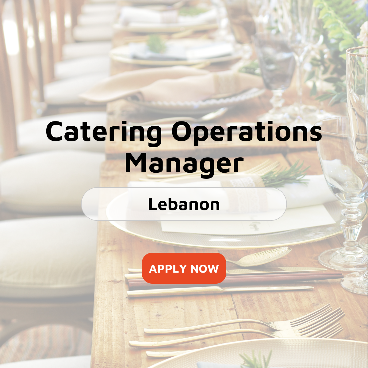 Catering Operations Manager