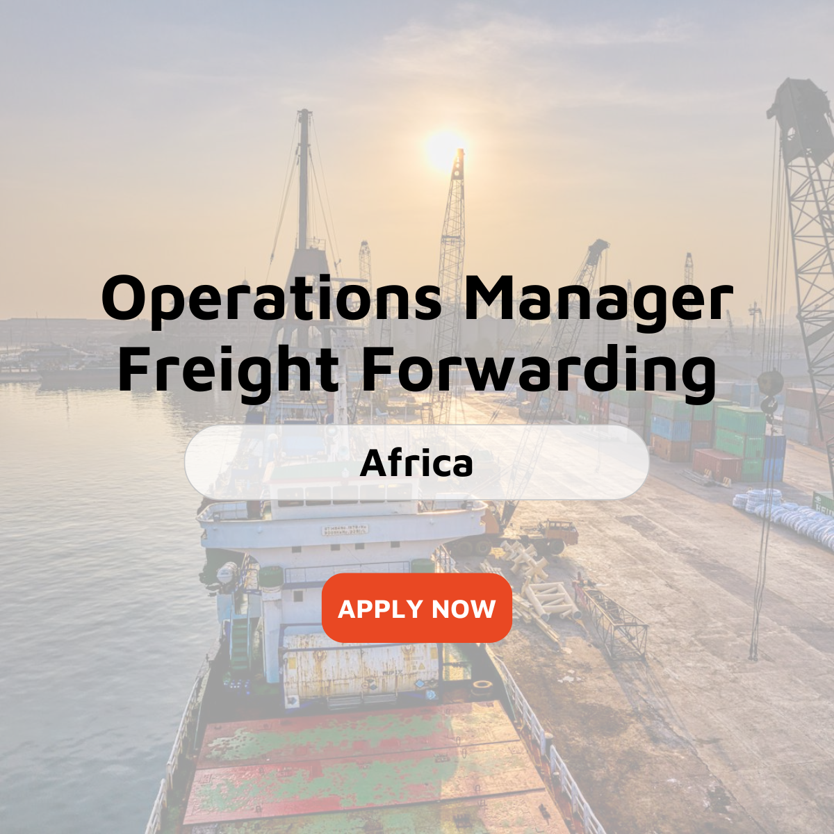 Operations Manager Freight Forwarding